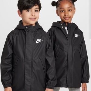 Nike Kids Black Raincoat with Hood
